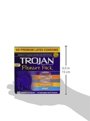 Amazon.com: Trojan Pleasure Pack Premium Lubricated Latex Condoms
